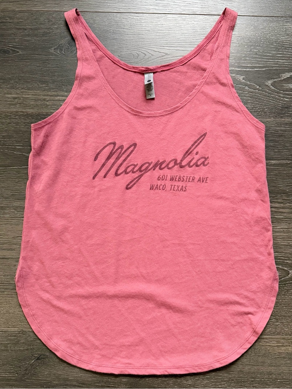Magnolia Market Waco Texas Pink Tank Top Women’s Graphic Tee Boutique Small - Picture 2 of 5